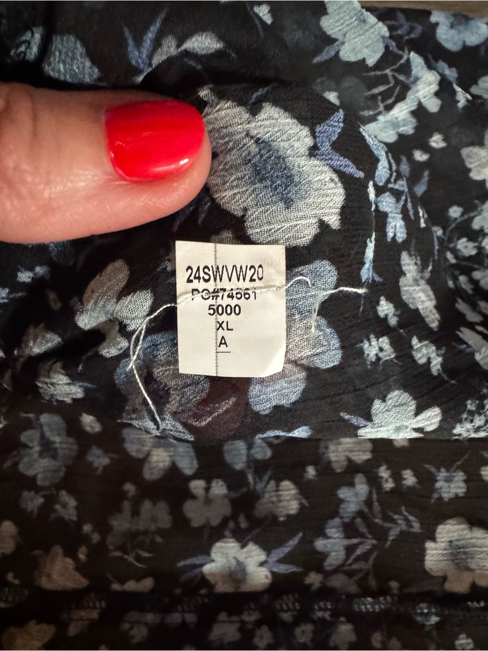 Desigual Black Dress with Blue and White Floral Print - Picture 5 of 8